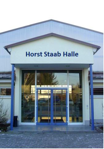 Eingang Horst-Staab-Halle · DJK BW Bieber