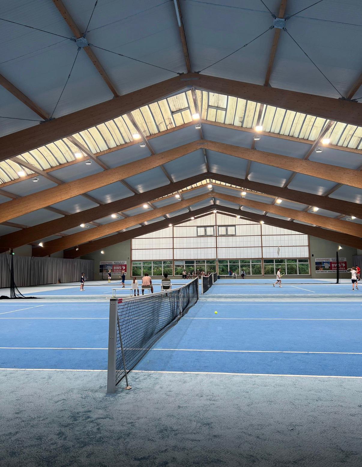 Neues LED-Licht in der Tennishalle DJK BW Bieber